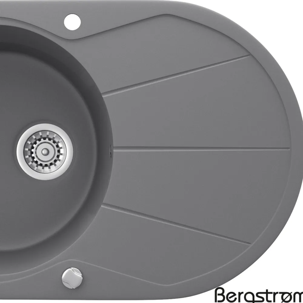 Granit Spüle Küchenspüle Einbauspüle Spülbecken+Drehexcenter+Siphon Grau ^ Bergström Outlet