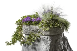 Pflanzschale für Dekor-Regenspeicher Hinkelstein granitrot ^ GREENLIFE Hot