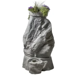 Pflanzschale für Dekor-Regenspeicher Hinkelstein granitrot ^ GREENLIFE Hot