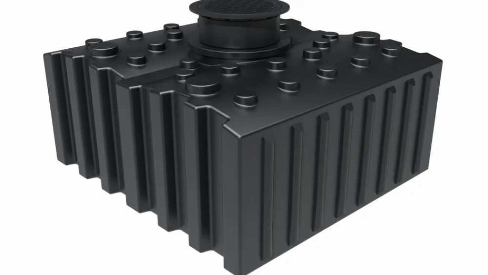 Regenwasser-Flachtank 5.000 l mit Ausgleichsdom und begehbarer Abdeckung ^ GREENLIFE Online