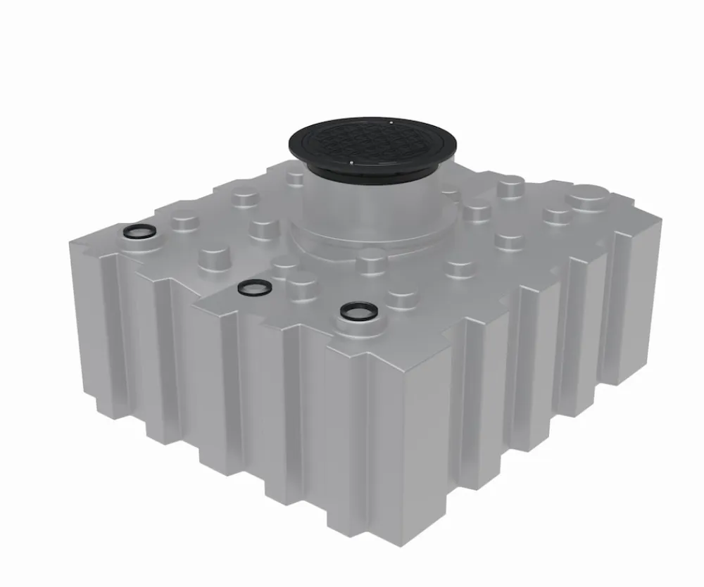 Regenwasser-Flachtank 3.000 l mit Ausgleichsdom und begehbarer Abdeckung ^ GREENLIFE Online