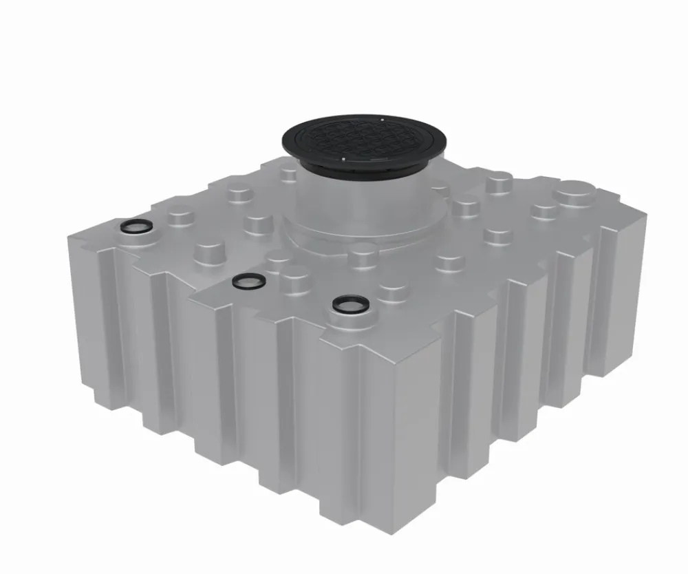 Regenwasser-Flachtank 3.000 l mit Ausgleichsdom und begehbarer Abdeckung ^ GREENLIFE Online