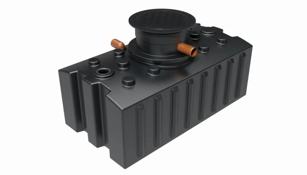 Regenwasser-Flachtank 2.000 l mit Biovitor Abwassertank Bodentank ^ GREENLIFE