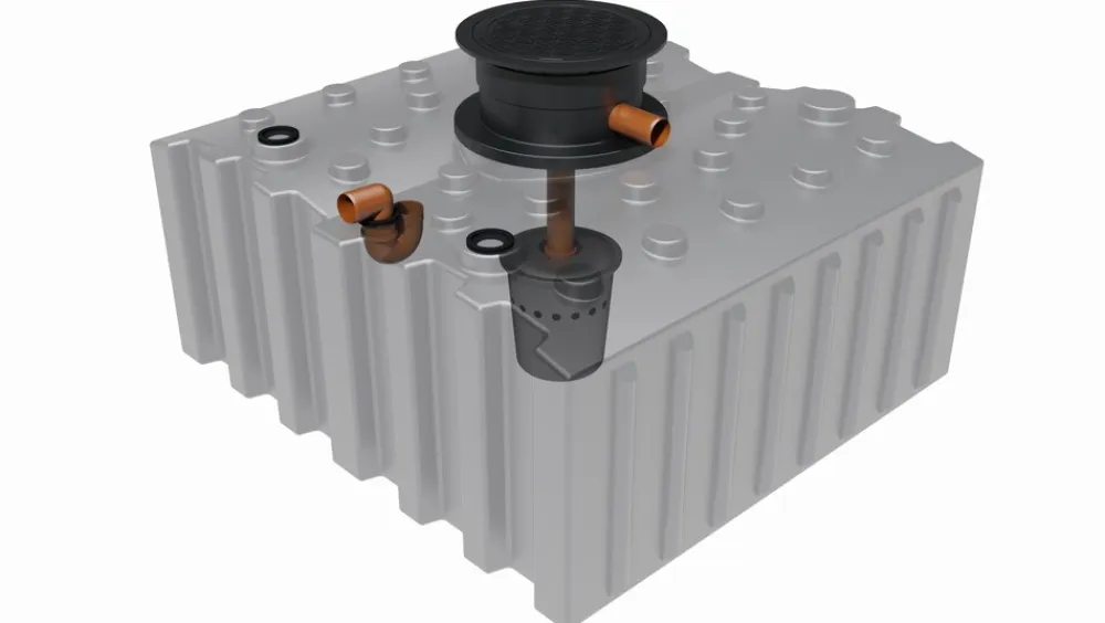 Regenwasser-Flachtank 5.000 l mit Biovitor Regenwassertank Bodentank ^ GREENLIFE Online