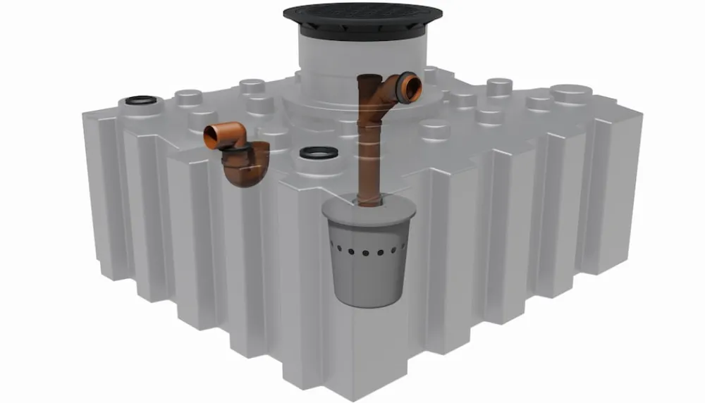 Regenwasser-Flachtank 3.000 l mit Biovitor ^ GREENLIFE Sale
