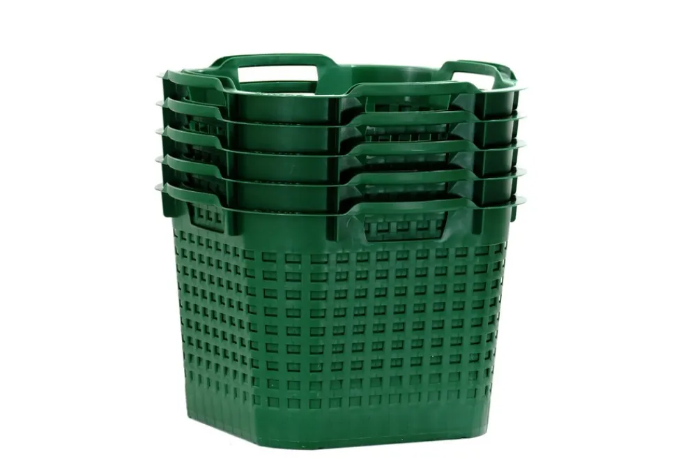 Uni-Korb 25 kg, 10 Stück, drehstapelbar, grün ^ GREENLIFE