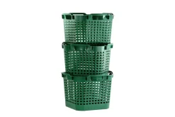 Uni-Korb 25 kg, 10 Stück, drehstapelbar, grün ^ GREENLIFE