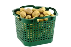 Uni-Korb 25 kg, 10 Stück, drehstapelbar, grün ^ GREENLIFE