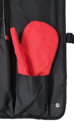 G&M Grillbesteck-Set Edelstahl mit Schürze Gabel Messer Wender Zange Handschuh Online