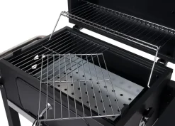 Grillwagen -K93, Holzkohlegrill Standgrill Barbecue BBQ Gartengrill mit Deckel Ablagen, Stahl, 110x100x51cm schwarz ^ MCW Hot