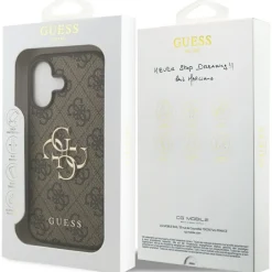 Apple iPhone 17 4G Big Logo Schutzhülle Case Cover Etui Braun ^ Guess Hot