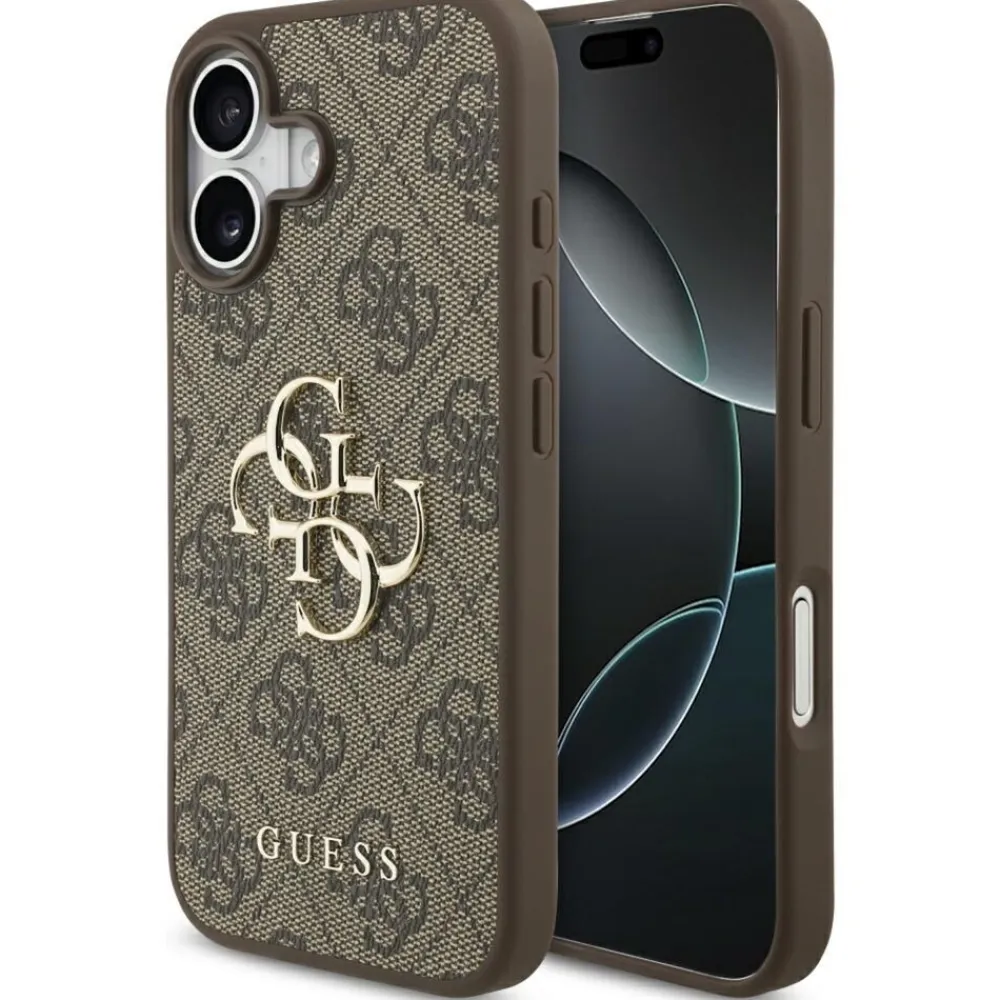 Apple iPhone 17 4G Big Logo Schutzhülle Case Cover Etui Braun ^ Guess Hot