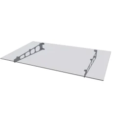 Gutta HD/LT 160 Edelstahlvordach 8 mm VSG klar Hot