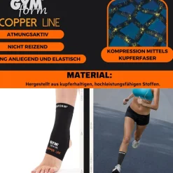 ® Bandage Kopreion - Fußbandage prunggeenk Copper ine Fußgeenk ^ Gymform