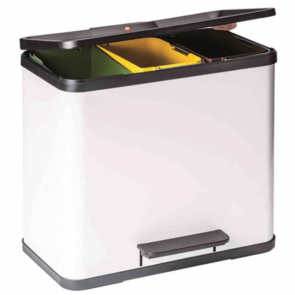 Hailo Abfalltrenner "Öko Trio Plus L" 3 x 9 l Weiß Sale