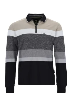 hajo Poloshirt Stay Fresh Langarmshirt schwarz Discount