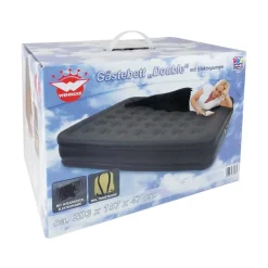- Gästebett - Double (203x157x47cm) mit integrierter Elektropumpe Luftbett Camping Matratze ^ Happy People Outlet