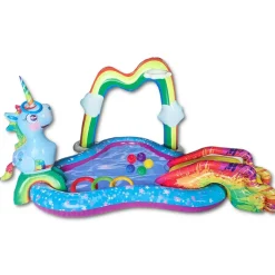 Happy People 77462 - Playcenter - Einhorn mit Rutsche (254x198x145cm) Planschbecken Pool Online