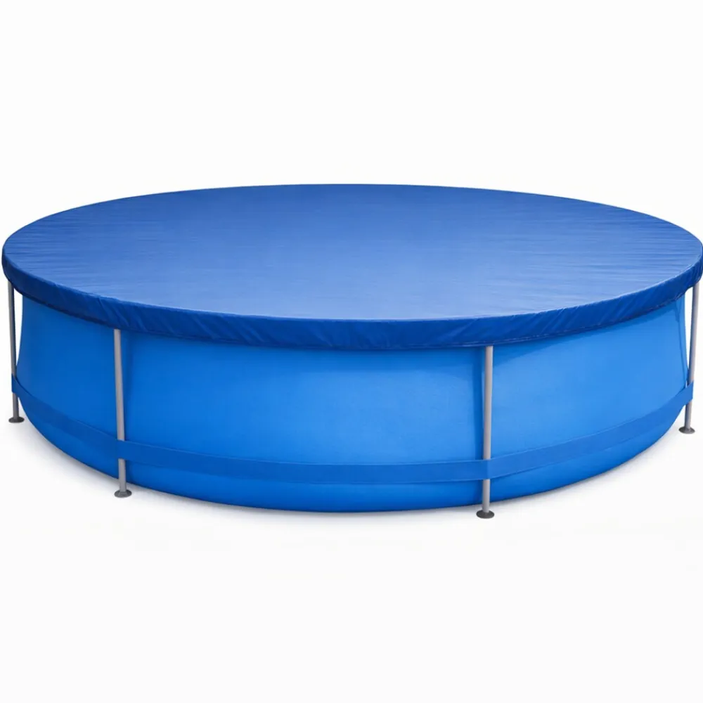Poolabdeckung Rund Stahlrahmenpool 305 cm Abdeckplane Poolplane 340 cm Gummizug ^ Happy People Sale