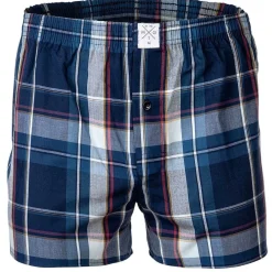 MG-1 Herren Web-Boxershorts ehrfarbig Blau/Rot Best