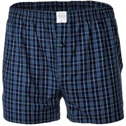 MG-1 Herren Web-Boxershorts ehrfarbig Blau/Rot Best