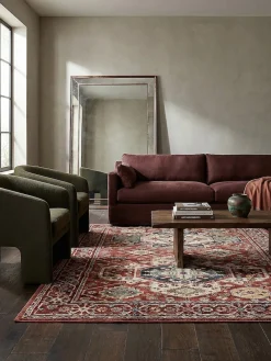 KADIMA DESIGN Hochflorteppich strapazierfähig 80 x 150 cm - GLAZERT | Kadima Rot Outlet