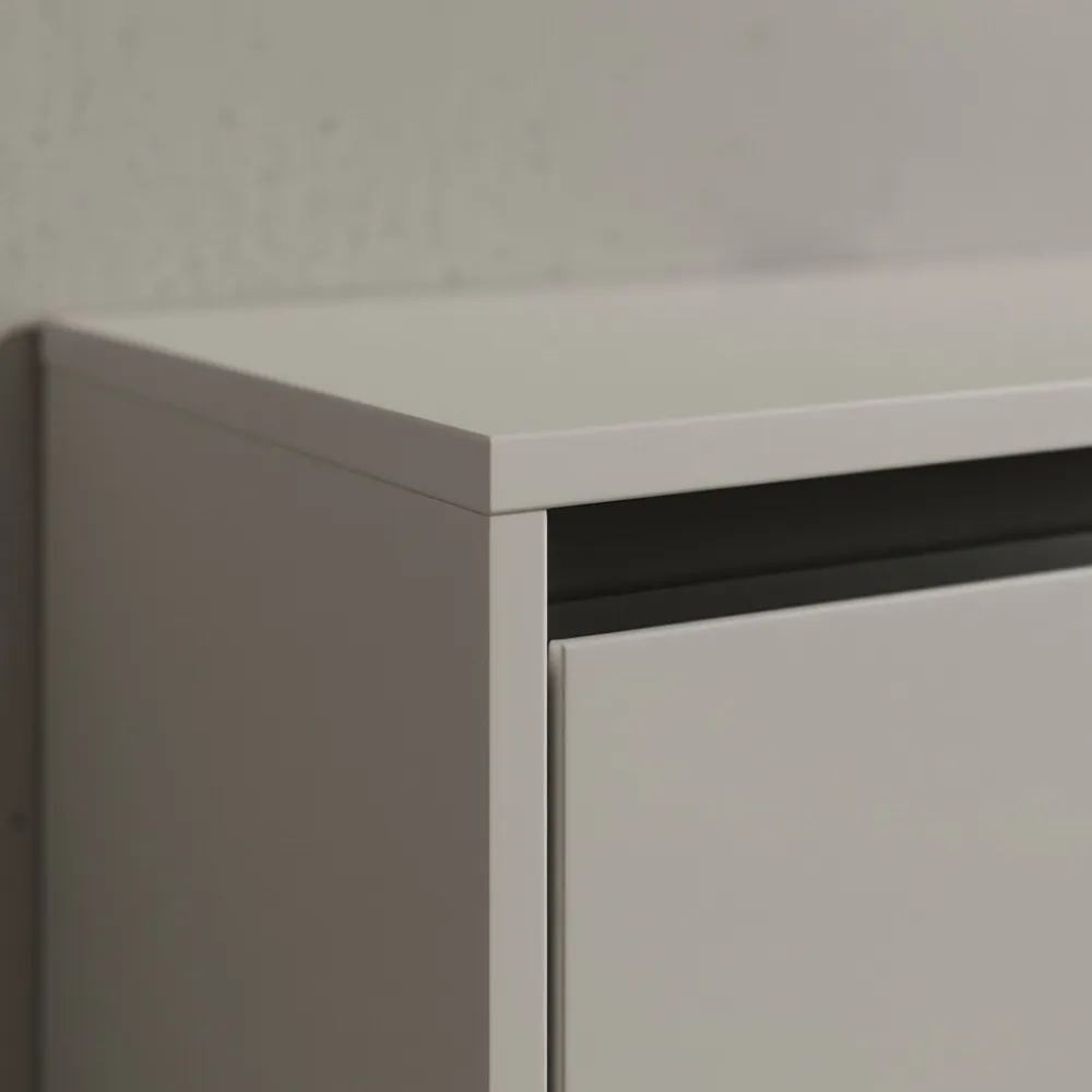 KADIMA DESIGN Hochschrank HAMBURG Soft-Close Modern 33x181x34 cm Steingrau Graphit Online