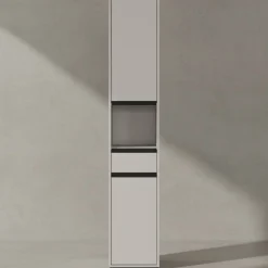KADIMA DESIGN Hochschrank HAMBURG Soft-Close Modern 33x181x34 cm Steingrau Graphit Online