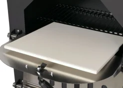 MCW Holzkohlegrill -N15, Pizzaofen Kaminofen, Grillrost Holzkohlerost Pizzastein, Stahl schwarz hochtemperaturlackiert Outlet