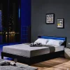 LED Bett ASTRO - 140 x 200 cm Schwarz ^ Home Deluxe