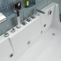 Home Deluxe Whirlpool Badewanne mit Lichttherapie CARICA - 170 x 80 cm Rechts Online