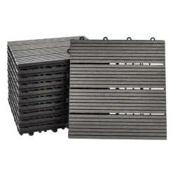 WPC Klickfliesen BAVARO - 6m² Teak ^ Home Deluxe New