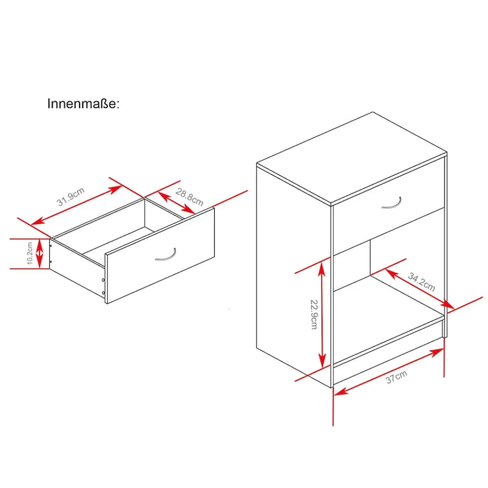 HTI-Line Nachtschrank Nina mit Schublade Sale