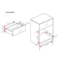HTI-Line Nachtschrank Nina mit Schublade Sale
