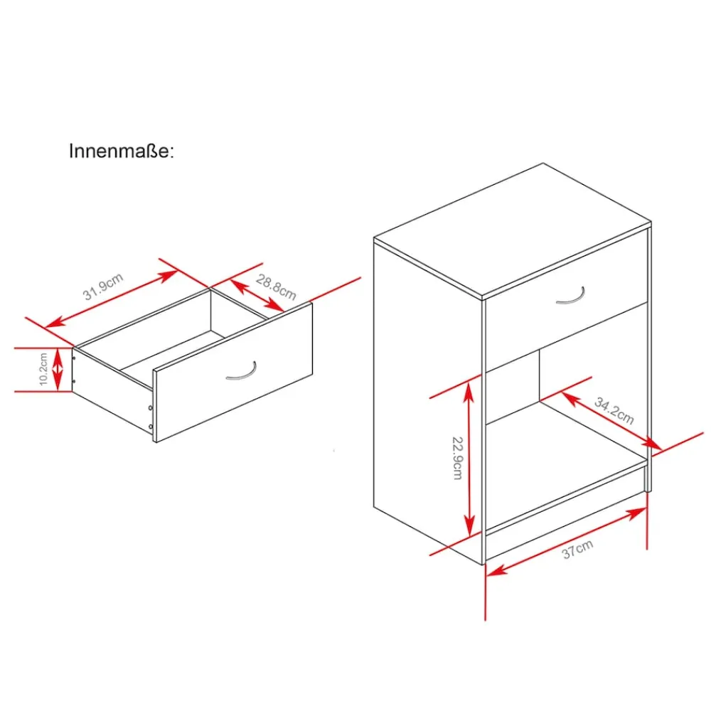 HTI-Line Nachtschrank Nina mit Schublade Sale
