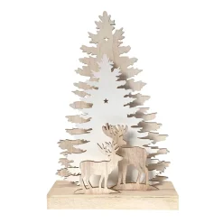 Beleuchtete Weihnachtsszene Rehe im Winterwald ^ HTI-Living Online