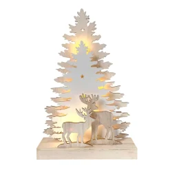 Beleuchtete Weihnachtsszene Rehe im Winterwald ^ HTI-Living Online