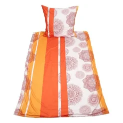 HTI-Living Bettwäsche 2-teiliges Set 135 x 200 Orange Rot Discount