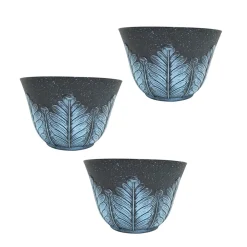 Blumentopf Nessa Feder Blau 3er-Set ^ HTI-Living Discount