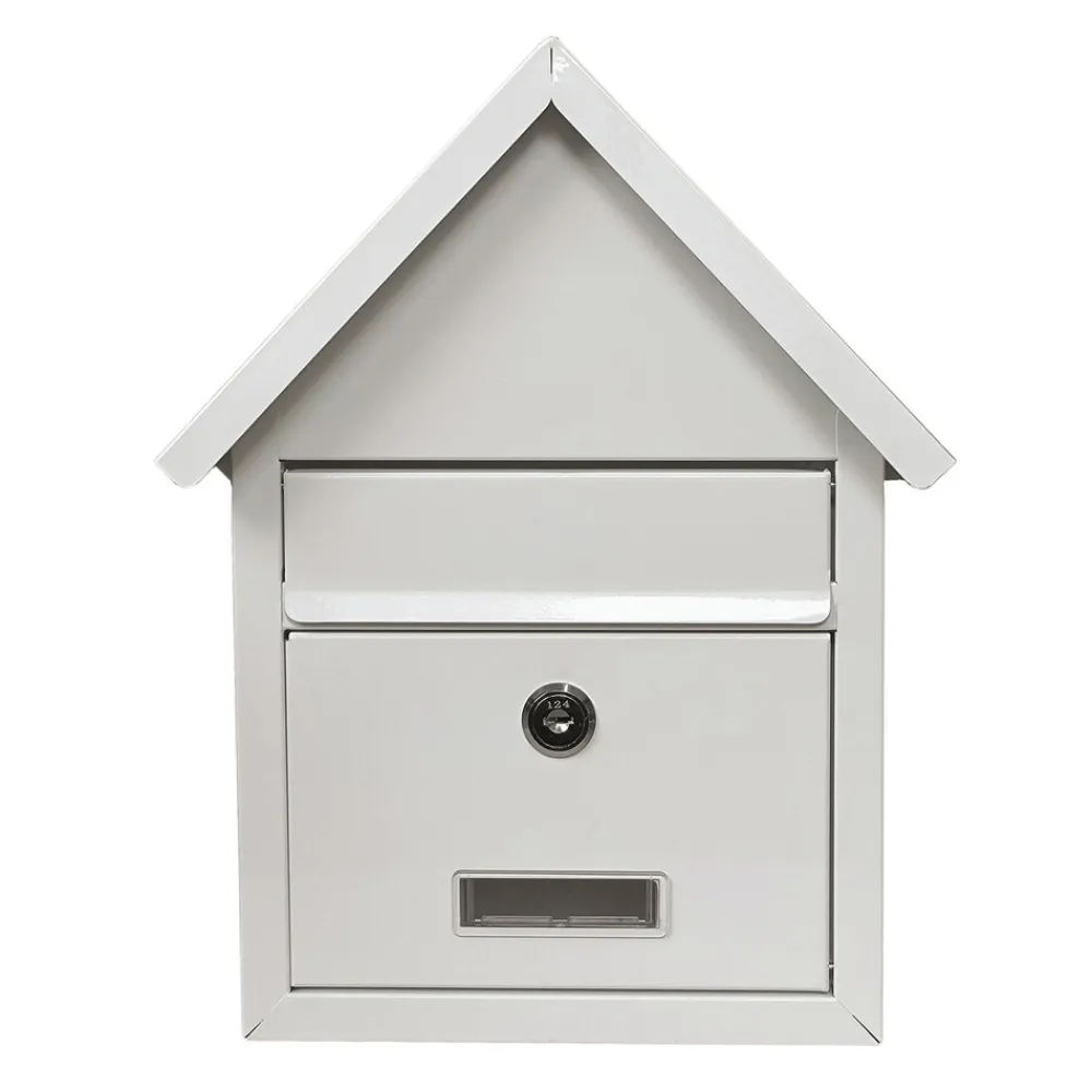 HTI-Living Briefkasten Amin Weiß mit Spitzdach New