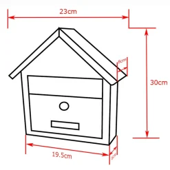 HTI-Living Briefkasten Amin Weiß mit Spitzdach New