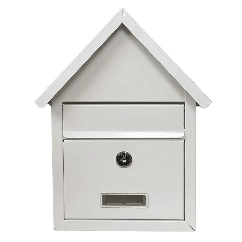 HTI-Living Briefkasten Amin Weiß mit Spitzdach New