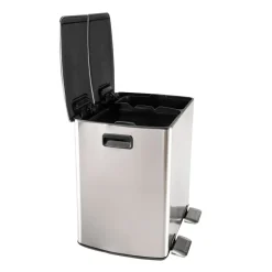 Duo Mülleimer 40 Liter Silber ^ HTI-Living New