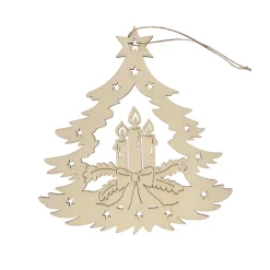 Fensterbild Holz Adventskerze ^ HTI-Living Outlet