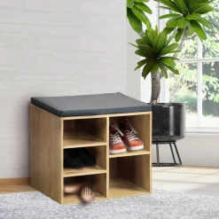Garderobenbank mit 5 Fächern inkl. Sitzkissen Sonoma ^ HTI-Living Sale