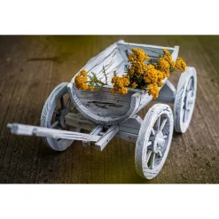 HTI-Living Holzhandwagen Weiß Rustikal Sommerset