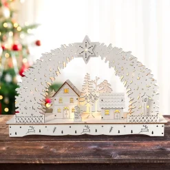 Leuchtbogen in modernem Weiß Weihnachtsdorf ^ HTI-Living Online
