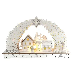Leuchtbogen in modernem Weiß Weihnachtsdorf ^ HTI-Living Online