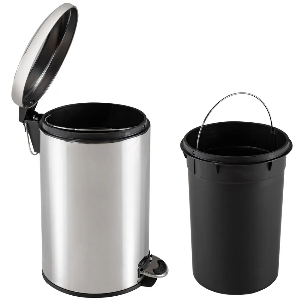 HTI-Living Mülleimer 12 Liter Silber Jannik Hot