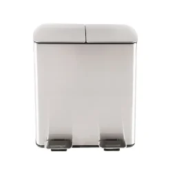 HTI-Living Mülleimer mit 2 Kammern Jannik 40 Liter Silber Outlet